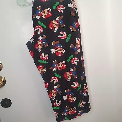 Nintendo Super Paper Mario Piranha Plant Pajama Lounge Pants Mens • $23.99