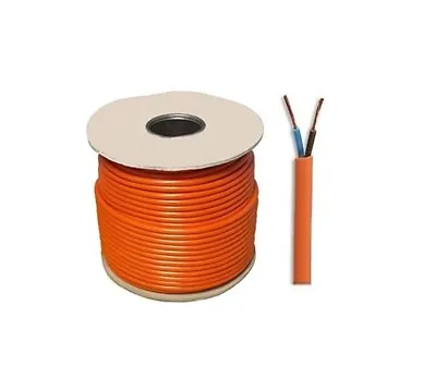 2 Core Orange Flexible 5 Metre Mains Cable 3182y 1.5mm Strimmer Lawn Mower 5M • £9.99