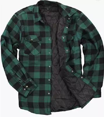 Buffalo Plaid Shirt Jacket - 80% Cotton / 20% Polyester -  Insulated Lining • $39.99