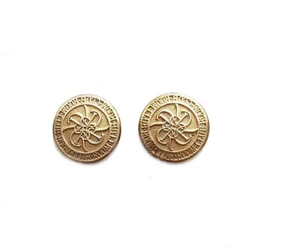 Two Vintage Waterbury Club Room Blazer Buttons Gold Brass Shank 1980s Men's • $14.99