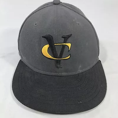 Vcu Rams New Era Hat Cap Mens 6 5/8 Polyester Wool Blend Fitted 59fifty Gray • $10.97