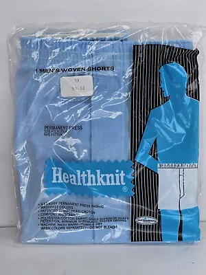 Vintage Healthknit Boxer Shorts Underwear 3X Mens Size 50 52 Blue NOS 1970s • $17.98