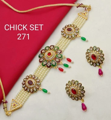 $26.99 • Buy Yash Jewelry Indian Multicolor Royal Necklace Women Jewelry Set