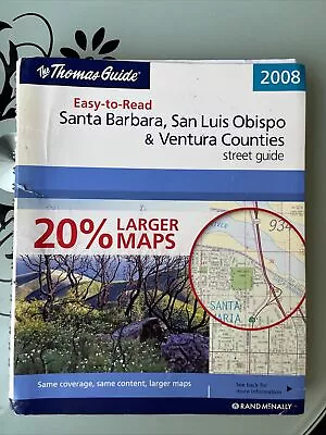 Thomas Guide 2008 Santa Barbara San Luis Obispo And Ventura Counties Street • $800