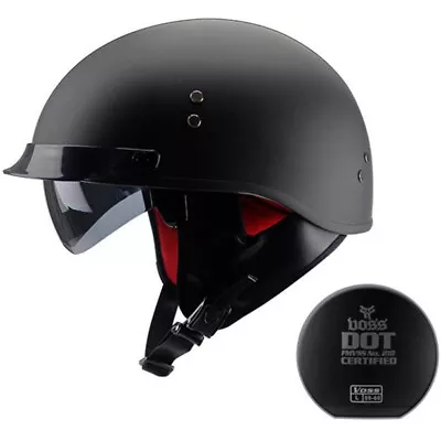 DOT Motorcycle Helmets Half Open Face Helmet Scooter Biker Helmet With Sun Visor • $69.99