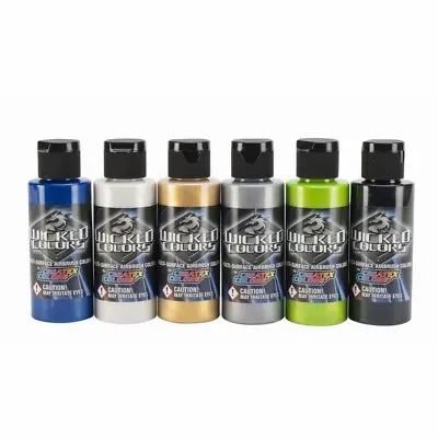 £54.70 • Buy Airbrush Paint - Wicked Colors - W105 Pearl Set (6 X 60mls)