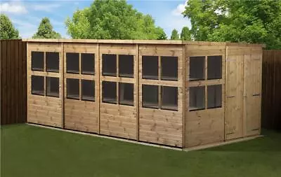 Empire Pent Potting Shed Wooden 16x8 Double Door Wooden 16ft X 8ft • £1570