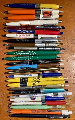 Vintage Advertising Pen Lot Of 26 Untested-Coop Yellow Diamond Roadway ++ • $15