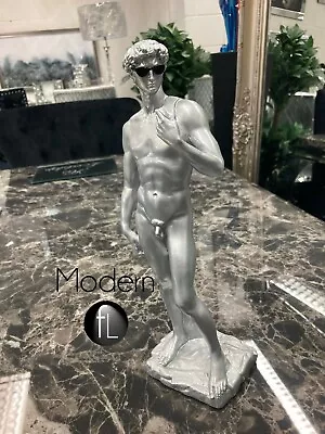 £20.56 • Buy Ancient Greek Resin Cool Dave Statue, Silver Resin Ancient Greek Ornament 