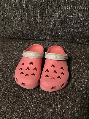 Women’s Mickey Crocs Pink/Gray Size S • $12