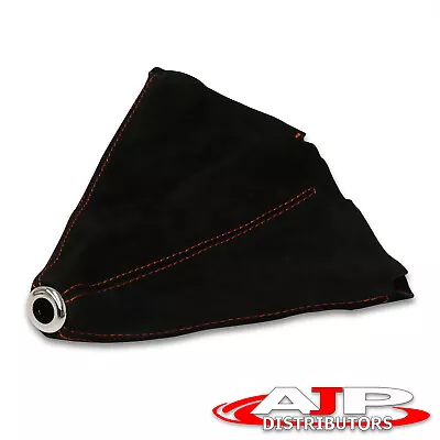 JDM Manual Black Suede Shift Boot With Red Stitch For Civic CRX Del Sol Shifters • $10.99