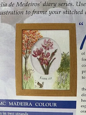 Kaffir Lily Vintage Botanical Sampler With A4 Paper Mount Cross Stitch Chart • £1.99