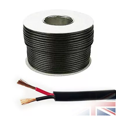 11 AMP 12V 0.5mm ROUND Wall 2 Twin Core DC Power Cable Wire Car LED Lights Auto • £48.97