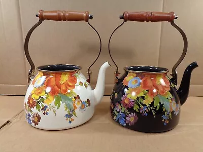 2 Mackenzie Childs Flower Market 2 Qt Tea Kettles To Repurpose Flower Pots/Vase • $26