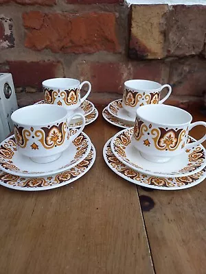 Vintage / Retro Mayfair China Trios X 4 / 1970s • £14