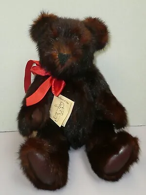 14.5  Genuine Mink Fur Bear By Cheryl Mester Of Once Upon A Time              #U • $69.95