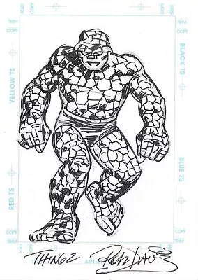 Marvel Creators Collection 1998 Sketchagraph Thing - Rob Davis Sketch Card • $220