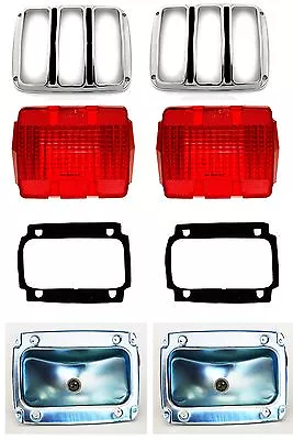 NEW 1965-1966 Mustang Tail Light Bezels Lens Gasket Screw Complete Deluxe Set • $109.90