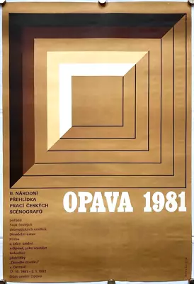 Original Vintage Poster EXHIBITION - PARADE - CZECHOSLOVAKIA -SCENOGRAPHY - 1981 • $199