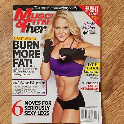 Muscle Fitness Hers Magazine Sept/Oct 2012 Women's Bodybuilding Nicole Wilkins • $15