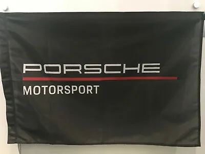 $45.95 • Buy Genuine Porsche Motorsport Flag New Black Porsche Flag