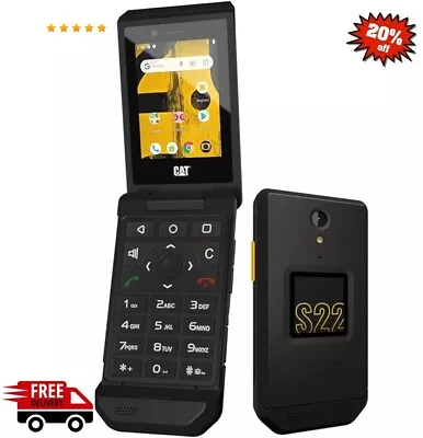 Cat S22: 16GB Flip 2.8  Screen Android 11 IP68 4G LTE GSM Unlocked NEW • $199.96