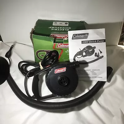 Coleman Quick Pump Model 5999A426 W/120V Plug Inflates/Deflates W/Flex Hose • $10.39