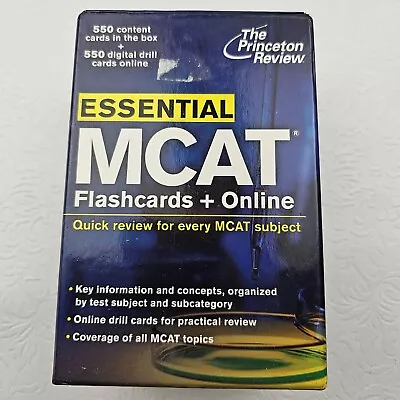 Essential MCAT: Flashcards Quick Review For Every MCAT Subject Boxed Study Guide • $21.25