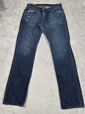 J Brand Jeans Mens 33x33.5 Blue Kane Slim Straight Leg Cotton USA Made • $29.99