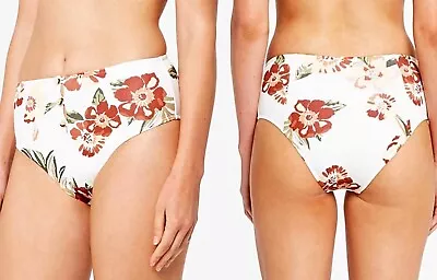 ☀️ New ZULU & ZEPHYR Size 10 Lined RETRO Floral High Waist BIKINI PANT RRP $89 • $29.95