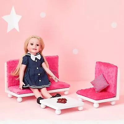  Olivia's Little World - 18 Inch Doll Furniture Accessories Princess Sofa & Coff • $22.99