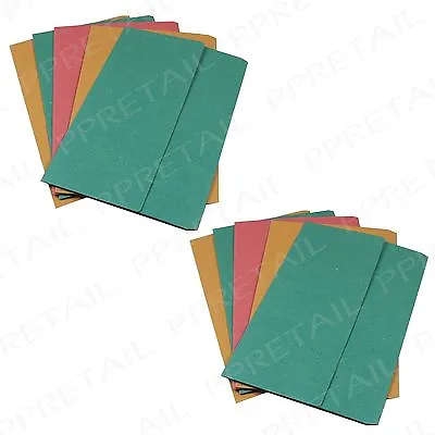 12x A4 Card Organiser Folders~ASSORTED COLOURS~Filing School Office Work Strong • £6.67