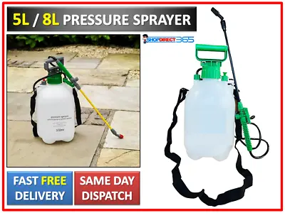 5L/8L Garden Pressure Sprayer Portable Hand Pump Chemical Weed Spray Bottle 37-4 • £12.99