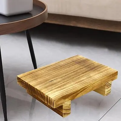 $23.85 • Buy Wooden Bed Stool Rectangle Portable For High Bed Side Indoor Outdoor Bedroom