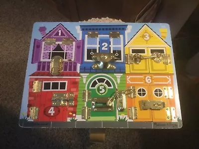 Pre Owned Melissa & Doug.Latches Board.  House.   • $18