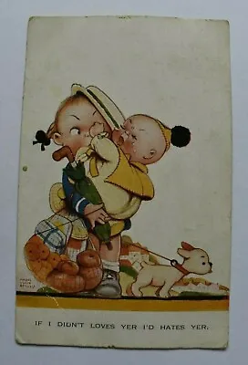 Postcard Comic Humour Small Child With Baby & Dog Posted 1936 Valentines ATTWELL • £6