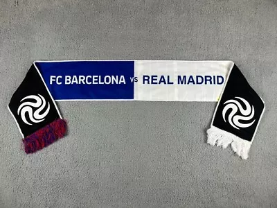 FC Barcelona Vs Real Madrid Soccer Champions Tour Match-Up Reversible 62x8 Scarf • $16.99