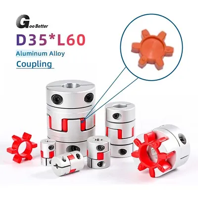 D35L60 CNC Shaft Coupler Flexible Plum Coupling Stepper Motor Jaw Spider 6-19mm • $8.89