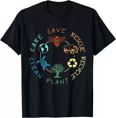 Save Bees Rescue Animals Recycle Plastic Earth Day 2024 T-Shirt • $19.99