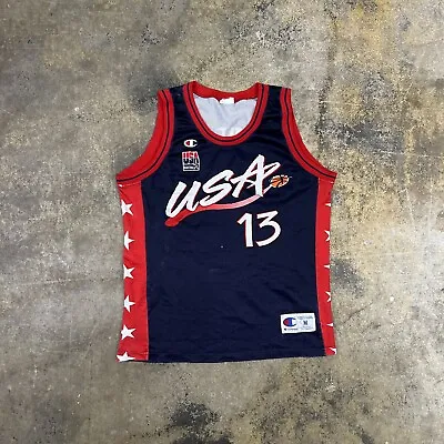 £29.99 • Buy Champion Vintage Shaquille O'Neal Dream Team 1996 USA Basketball Jersey Medium