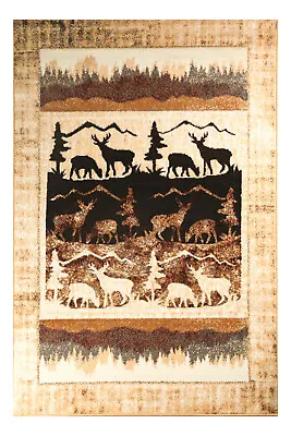 $69.99 • Buy Pine & Moose Lodge 5'x8', Multicolor, Mountain Décor Wildlife, - 532