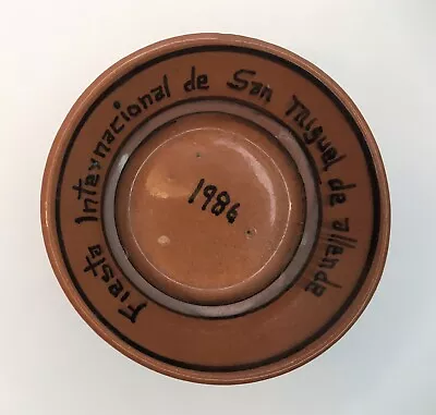 Fiesta Internacional De San Miguel De Allende Small Glazed Pottery Bowl 1986 • $24