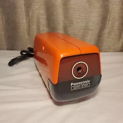 Vintage Space Age Orange Panasonic Electric Pencil Sharpener KP-88A TESTED • $35.97