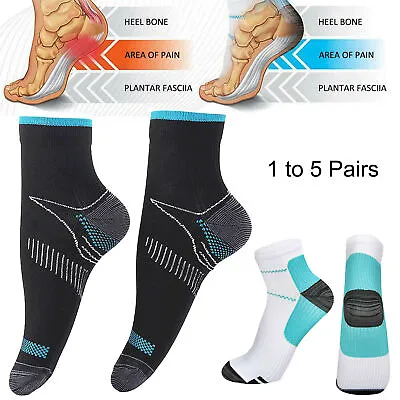 £16.70 • Buy Compression Ankle Support Socks Foot Heel Sleeve Arthriti Brace Plantar Fasciiti