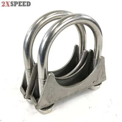 2 Pcs Of 3  I.D. HEAVY DUTY Universal Exhaust U Bolt Clamp Stainless Steel • $20.99