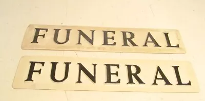 Vintage Funeral Pr Magnetic Signs Hearse Procession Professional Vehicle Signage • $50