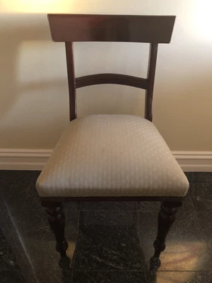 $400 • Buy Solid Mahogany Victorian Reproduction Rail Back Dining Chairs