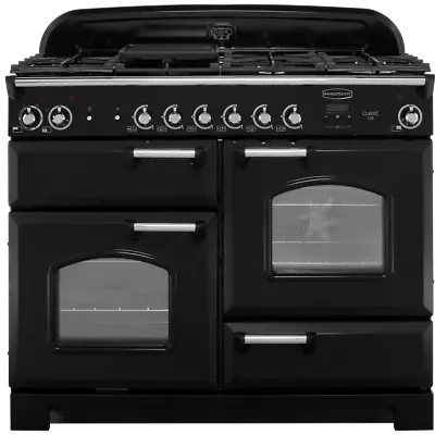 Rangemaster CLA110DFFBL/C Classic 109cm Dual Fuel Range Cooker 6 Burners Black • £2585