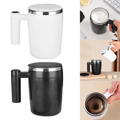 £9.39 • Buy Automatic Self Stirring Mug Stainless Steel Magnetic Coffee Tea Milk Mixing Cup