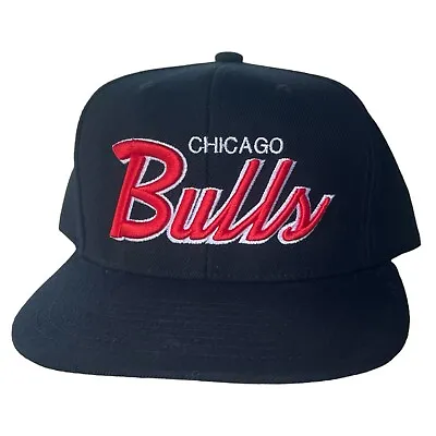 Chicago Bulls Mitchell & Ness 3D Script Snapback Hat Red/Black/White • $22